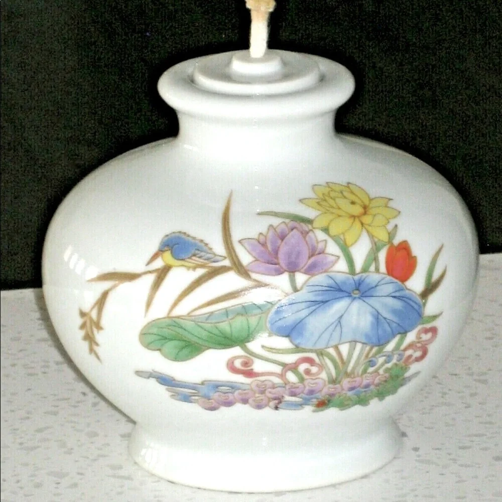 TAKAHASHI POND 1980 SAN FRANCISCO OIL BURNING POT LAMP & WICK